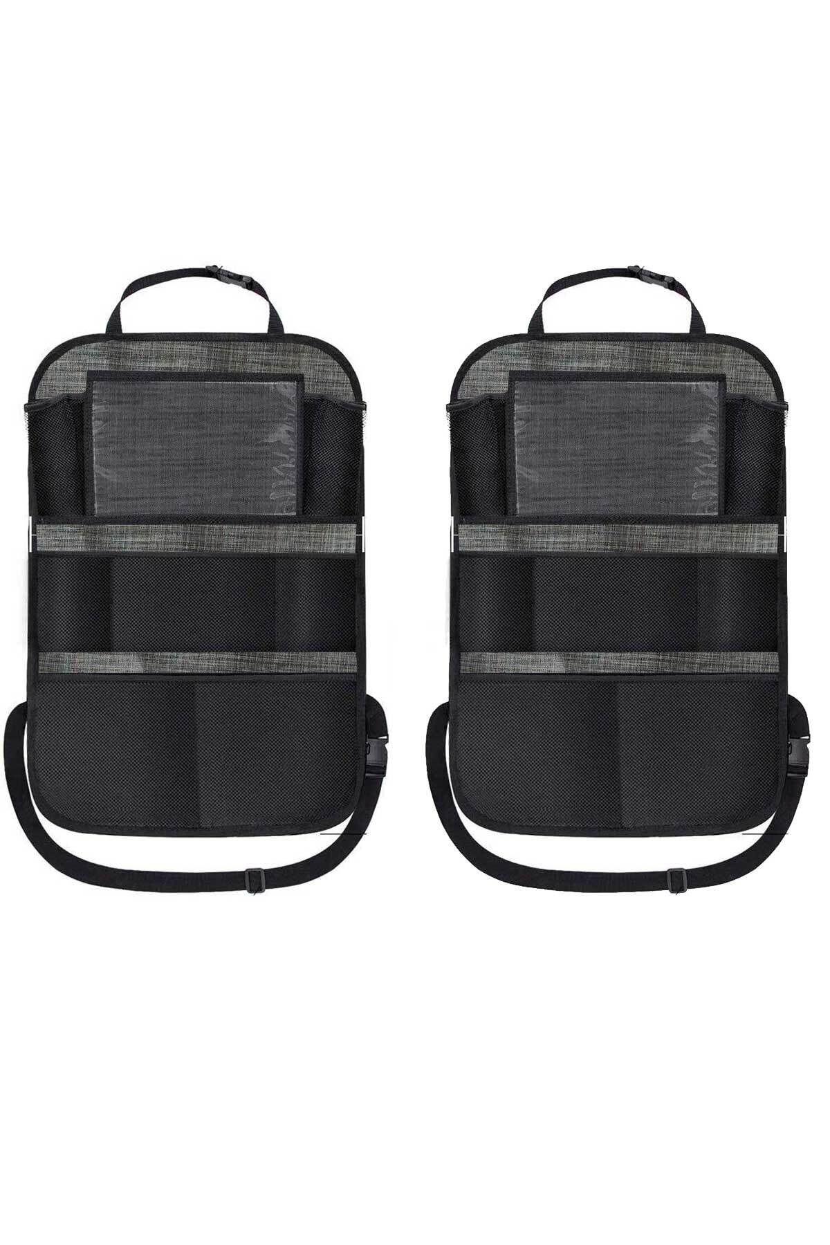 BabySafe Araba Koltuk Arkası Eşya Düzenleyici Organizer Koltuk Arkası Koruyucu Tablet Cepli 2adet Grey fotoğrafı 4 (önizleme)