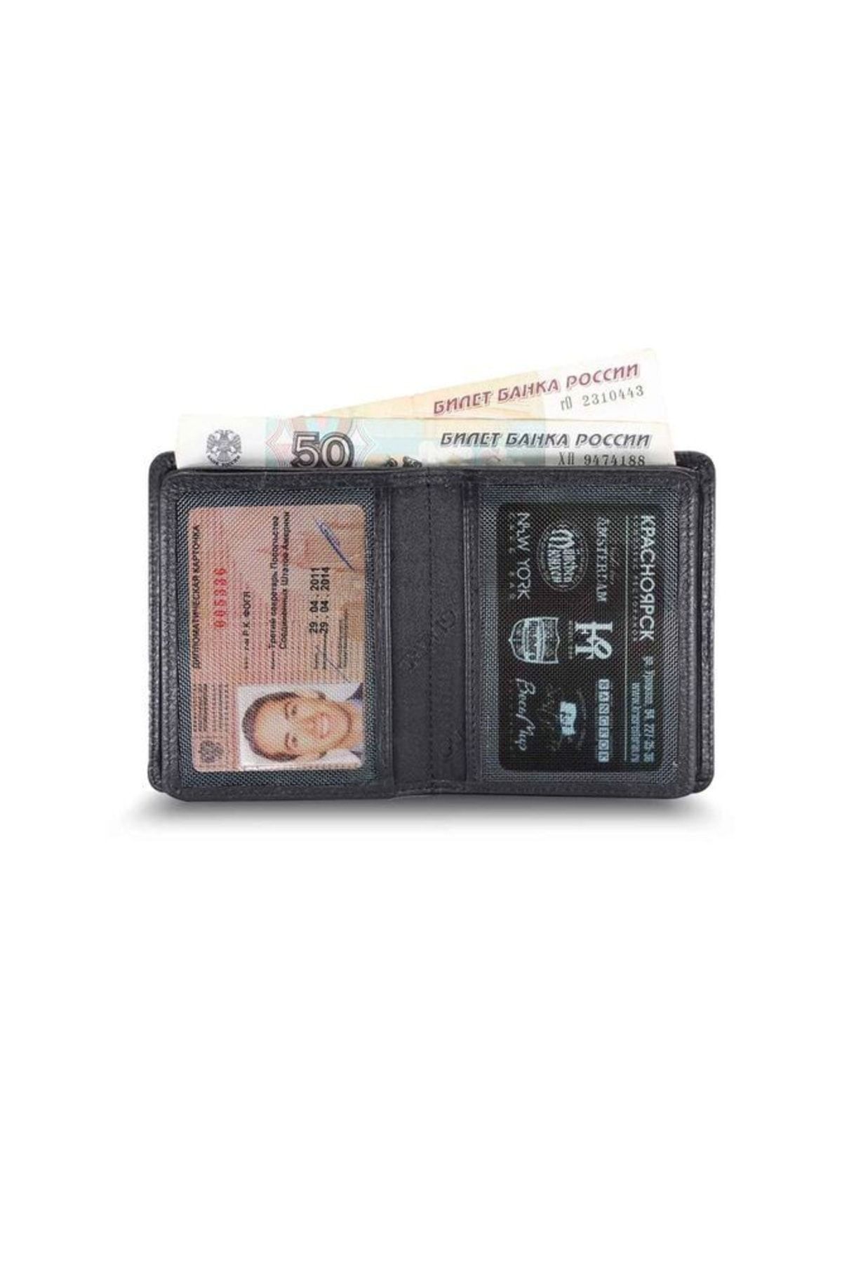GUARD-Black Men's Wallet with Medium Double Python and Coin Compartment 4