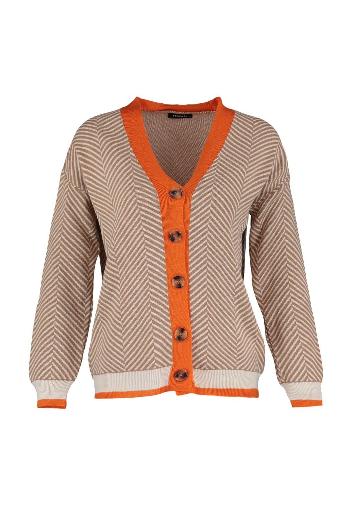 Trendyol Collection-Široký svetr z velbloudího úpletu - TWOAW22HI0511 6
