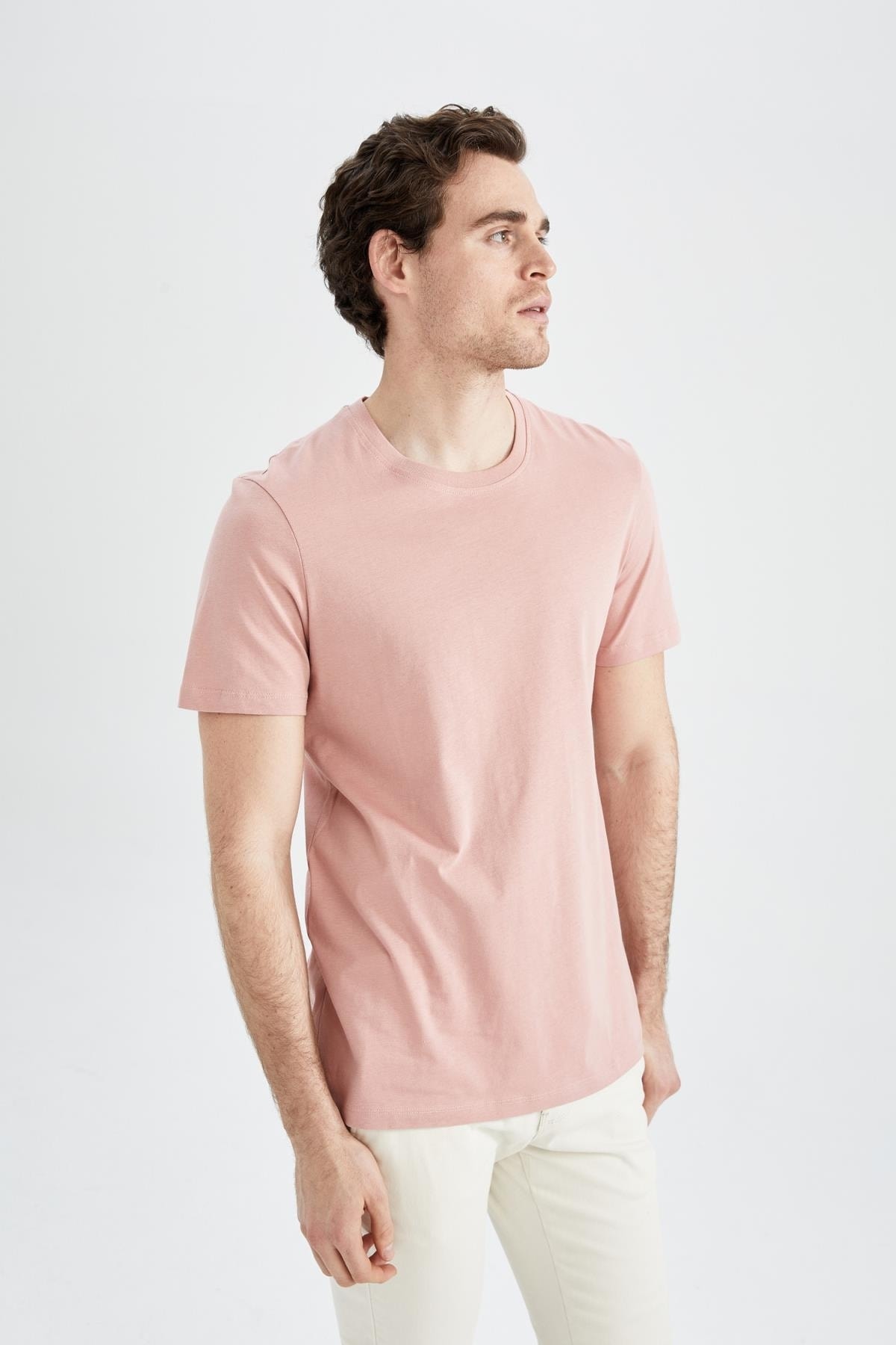 DeFacto T-Shirt Rosa Regular Fit