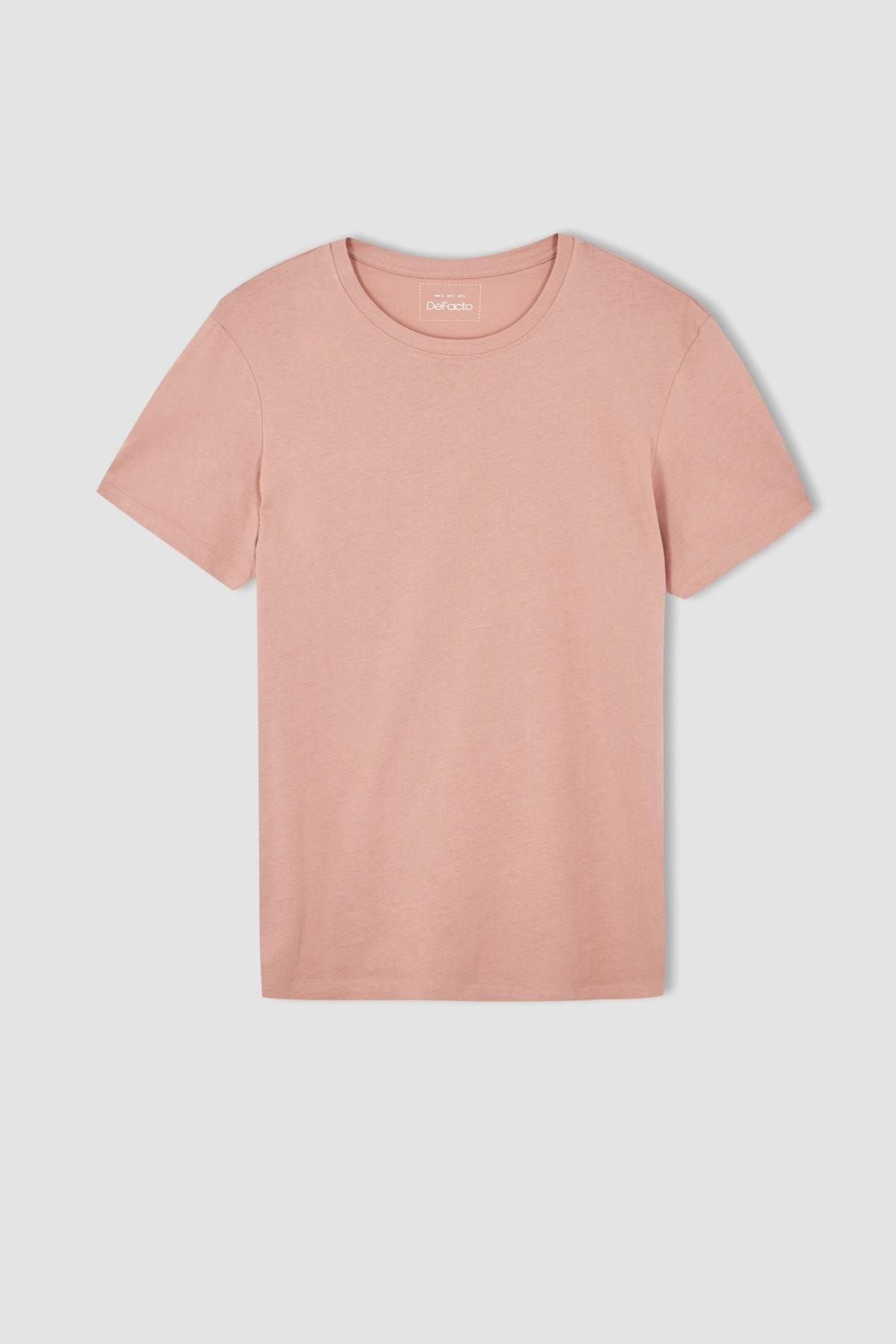 DeFacto T-Shirt Rosa Regular Fit