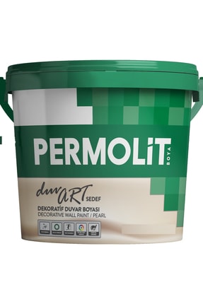 Permolit Duvart Sedef Dekoratif Duvar Boyası Gümüş 0.75