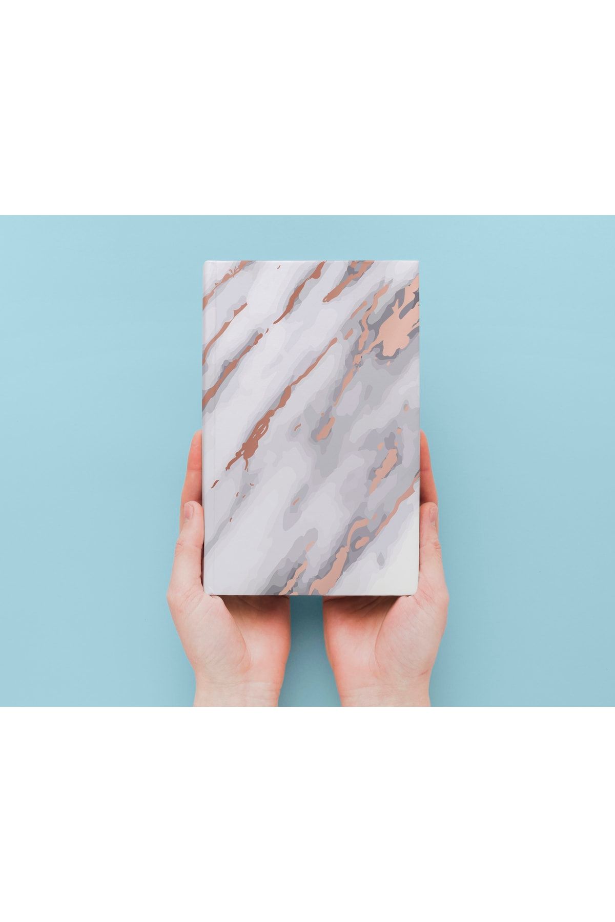 daystore-Marble Themed Notebook Set of 4 - A5 - Unlined - 13x21 Cm-56 Pages 3