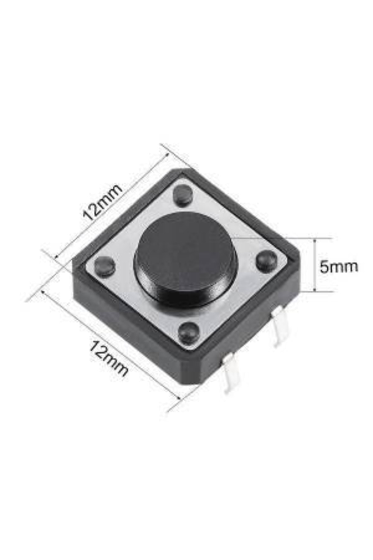 5 Adet Kare Buton 12x12x5mm Büyük Tac Switch Elektronik Kart 2