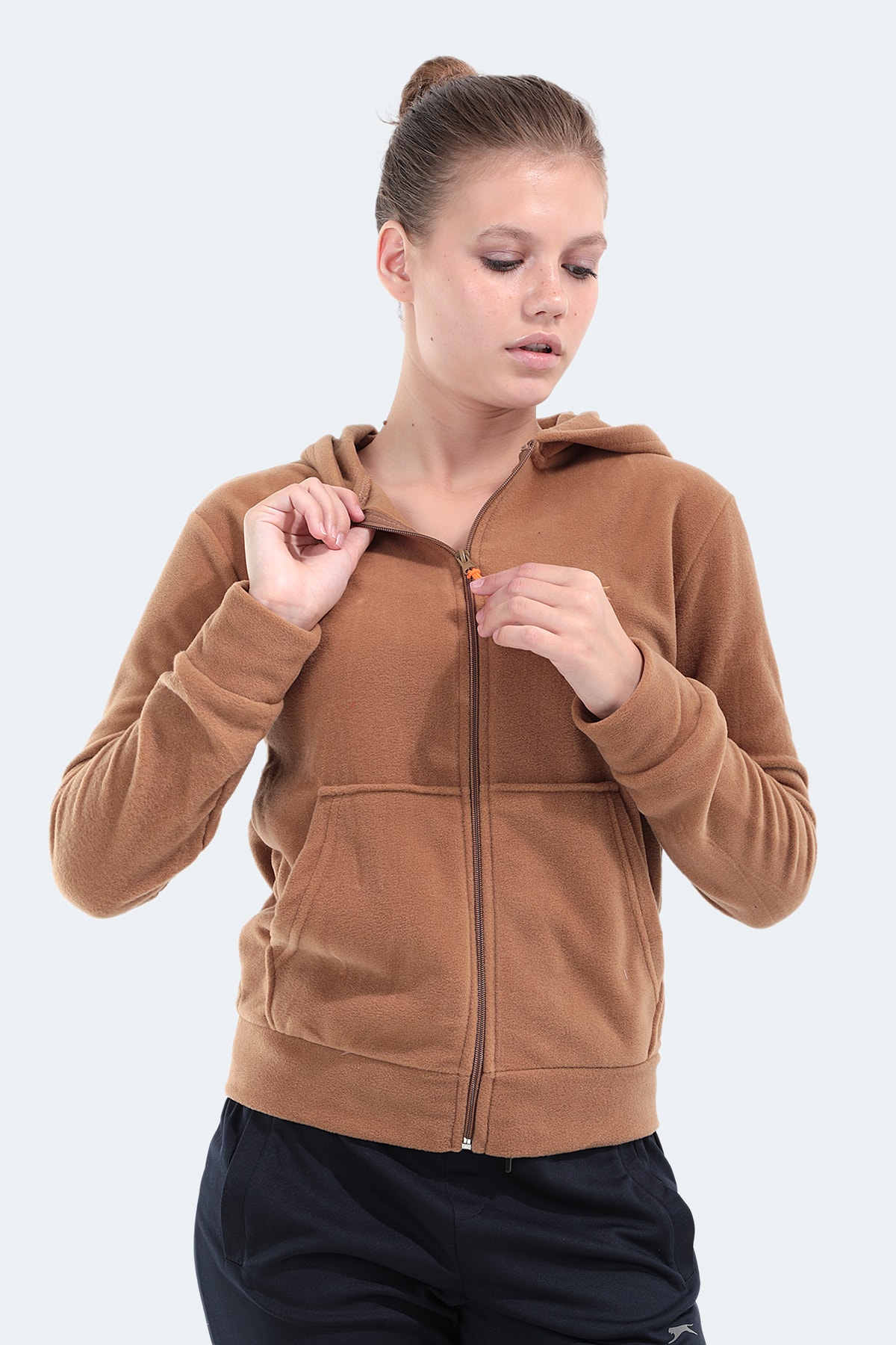 Slazenger Sofal I Kadın Polar Sweatshirt Toprak görsel 3