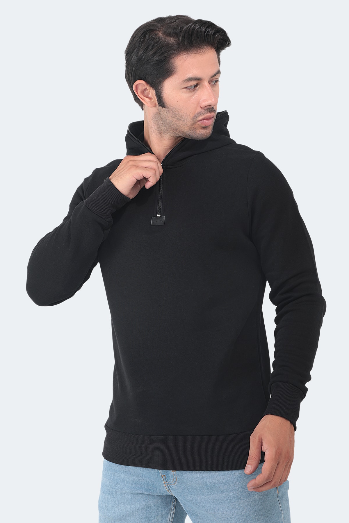 Slazenger Sport-Sweatshirt Schwarz Regular Fit