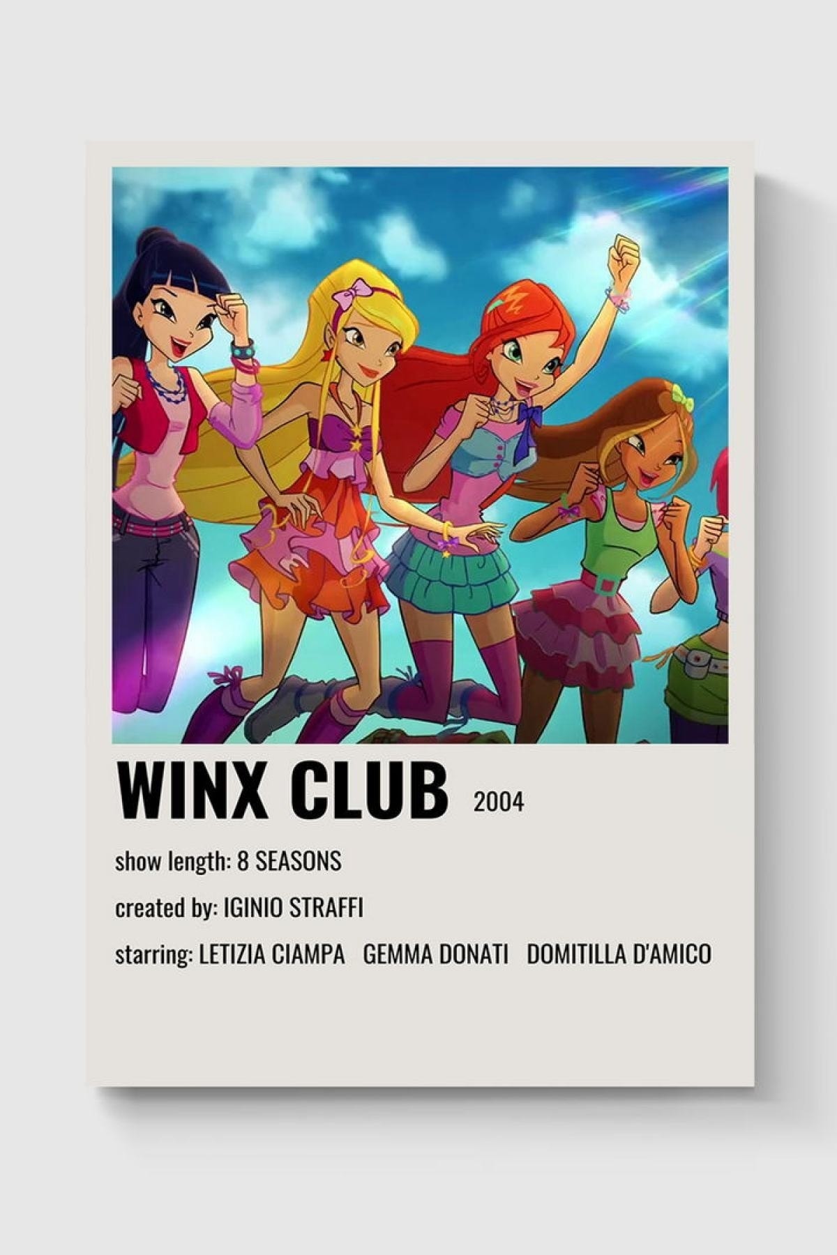 DuoArt Winx Club Film Dizi Info Card Bilgi Kartı Minimalist Poster