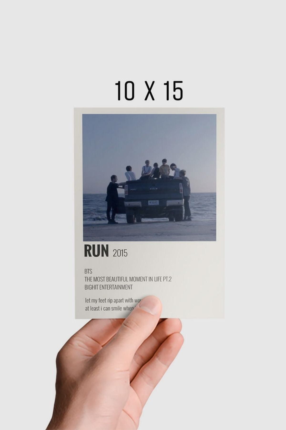Bts Run Kpop K-pop Info Card Bilgi Kartı Minimalist Poster
