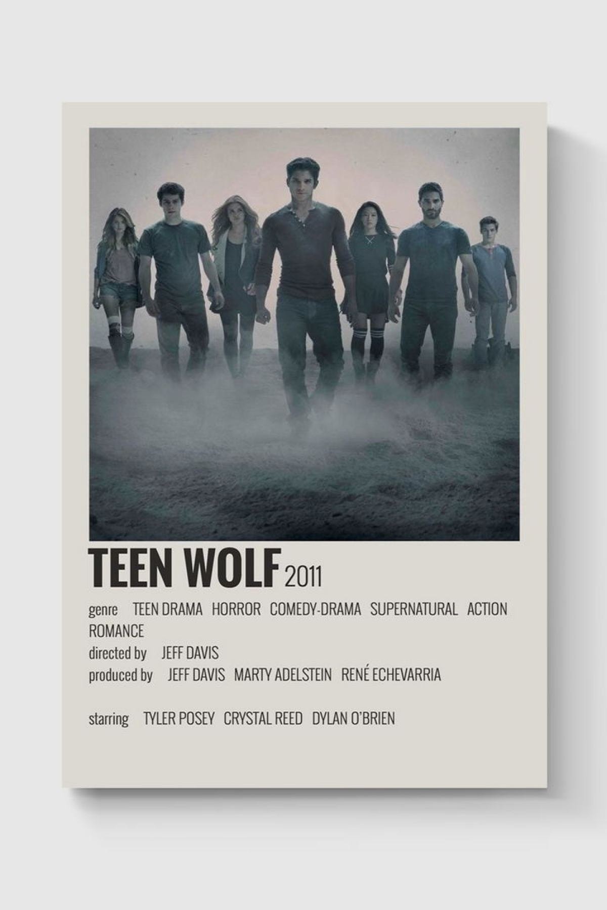 DuoArt Teen Wolf Dizi Info Card Bilgi Kartı Minimalist Poster