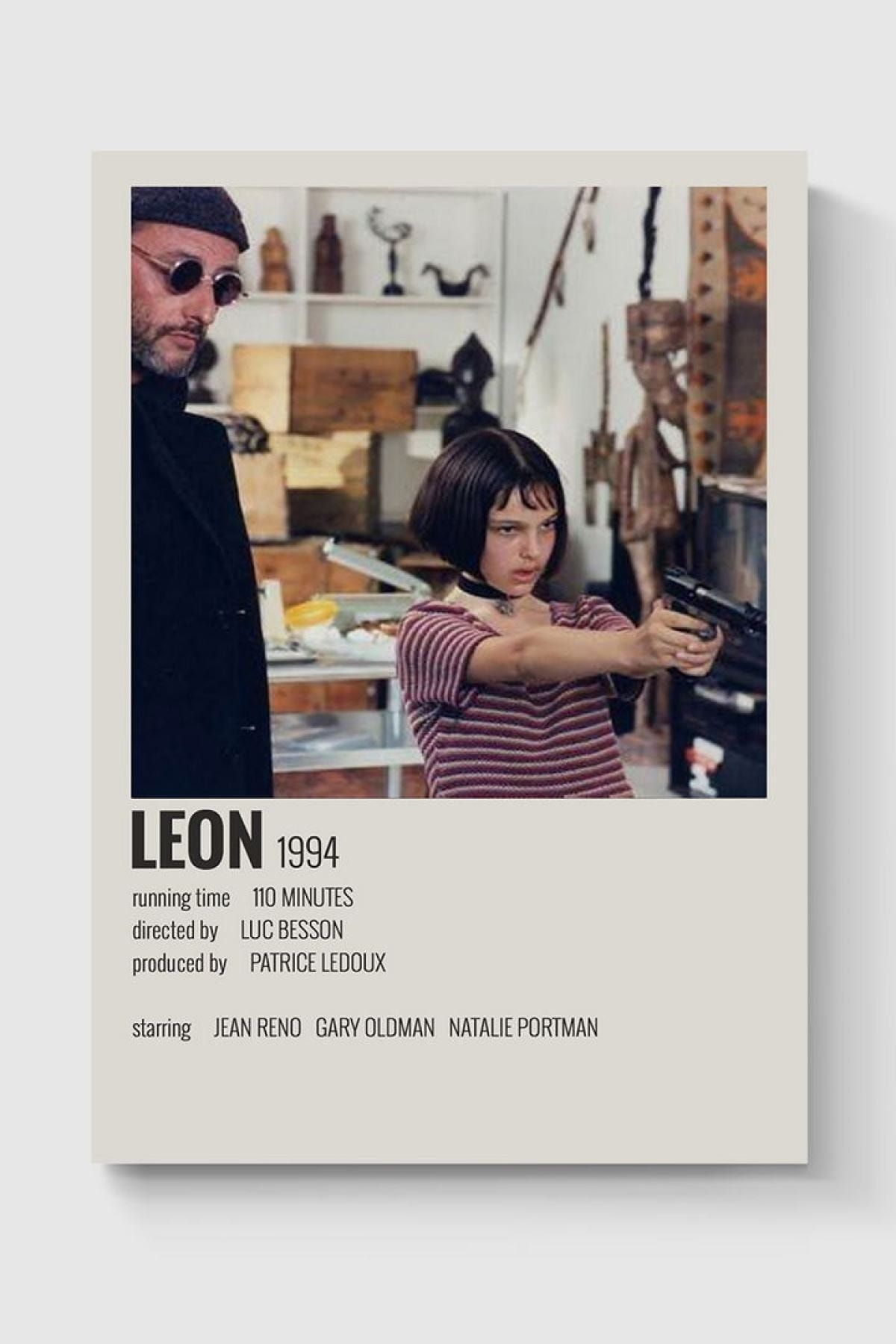 DuoArt Leon Film Info Card Bilgi Kartı Minimalist Poster