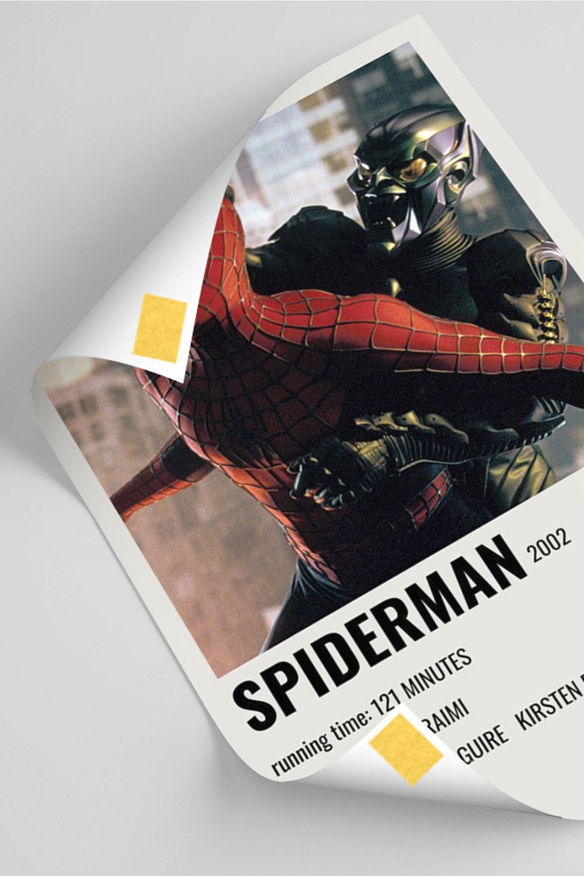 DuoArt Spiderman Film Info Card Bilgi Kartı Minimalist Poster VB8960