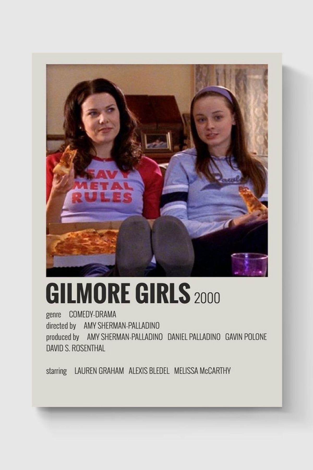 DuoArt Gilmore Girls Dizi Info Card Bilgi Kartı Minimalist Poster