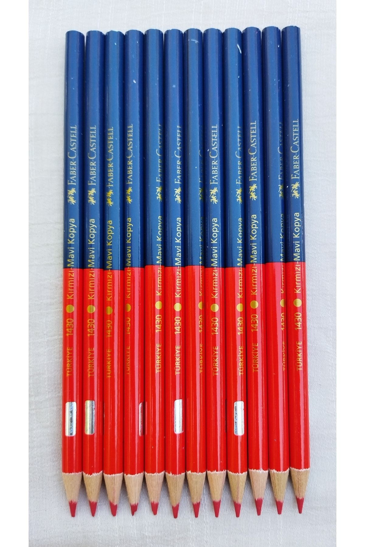 Faber Castell-قلم نسخ باللونين الأزرق والأحمر مكون من 12 قلمًا 2