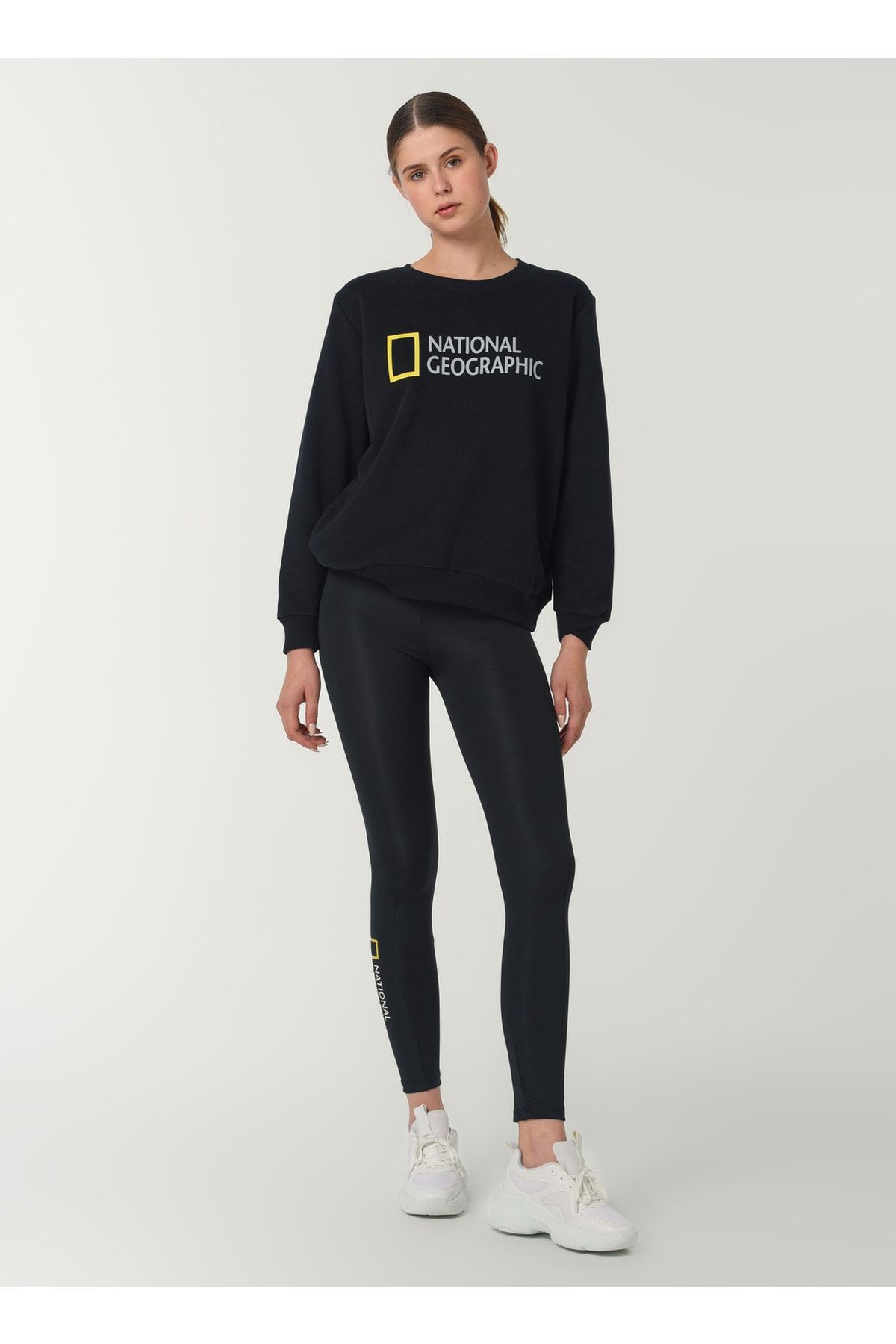 NATIONAL GEOGRAPHIC-Black Crewneck Women's National Geographic Sweatshirt 4