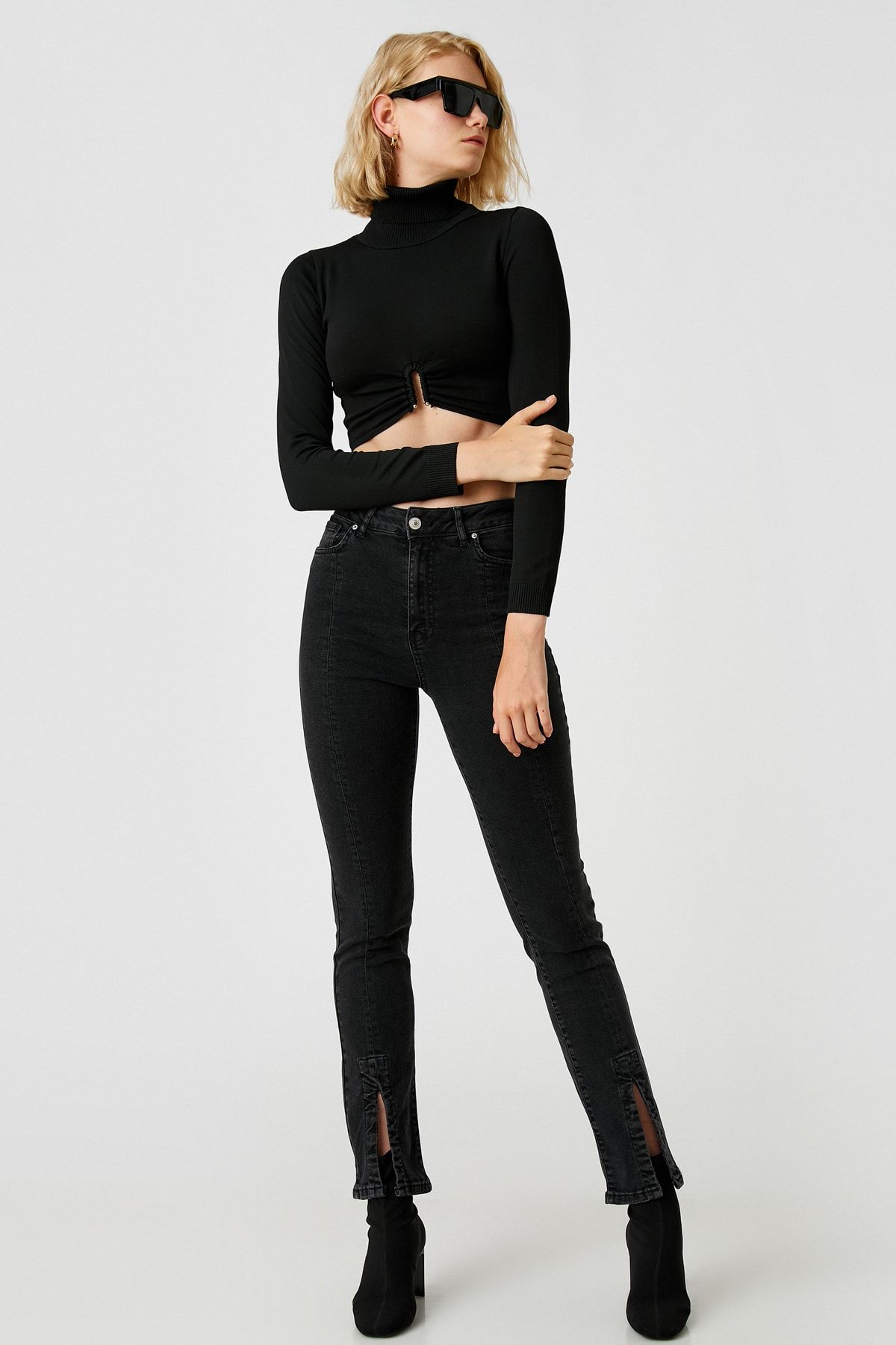 Koton Hose Schwarz Slim
