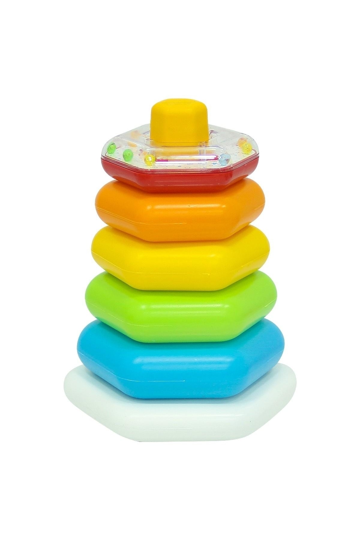 Coloured Rattled Hex Rings Engaging the Rod (AE - 1510)