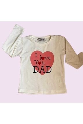 I Love Dad Baskılı T-shirt 5332332921234330