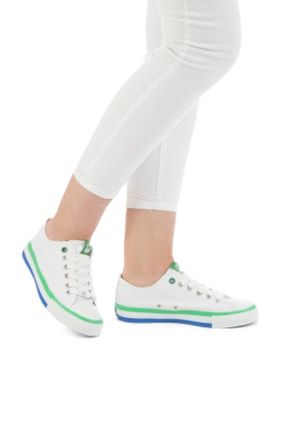 Kadın Beyaz-yeşil Spor Ayakkabı 30176 BN-30176