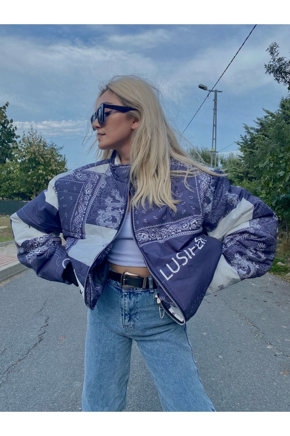 Jaggad circuit track jacket top