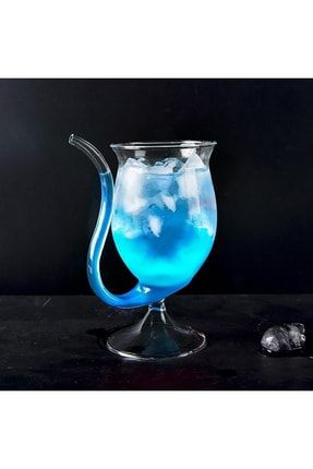 Romina - Ayaklı Pipetli Kokteyl Bardağı 350 ml AHCB000965419