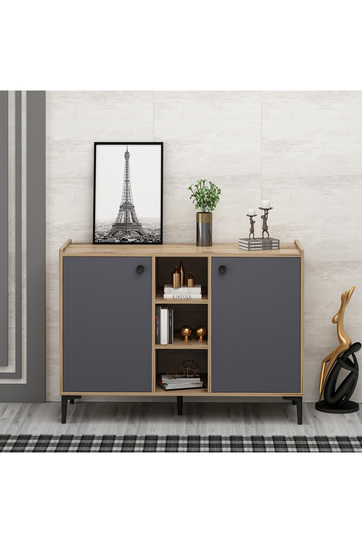 Ida Dekor Lova Console - Multipurpose Cabinet Apprentice - Anthracite