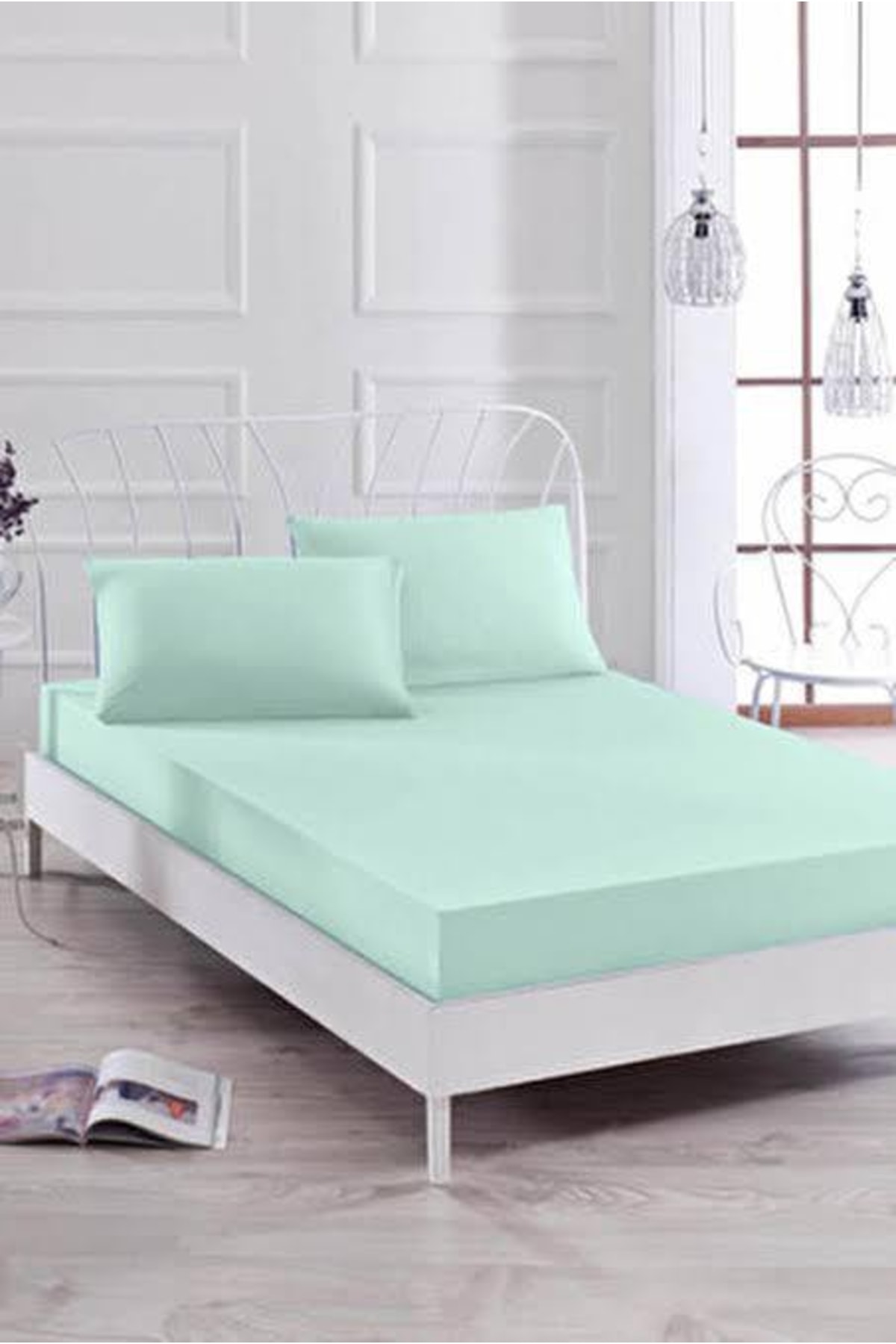 Rimo Home Çift Kişilik Lastik Çarşaf Seti + 2 Yastık Kılıfı 180*200