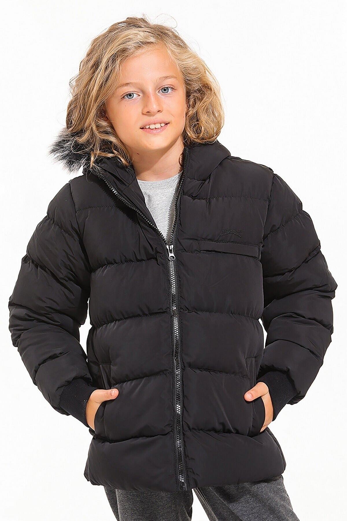 اسلازنگر کاپشن و پالتو بچه‌گانه Calisto مشکی St21jc006