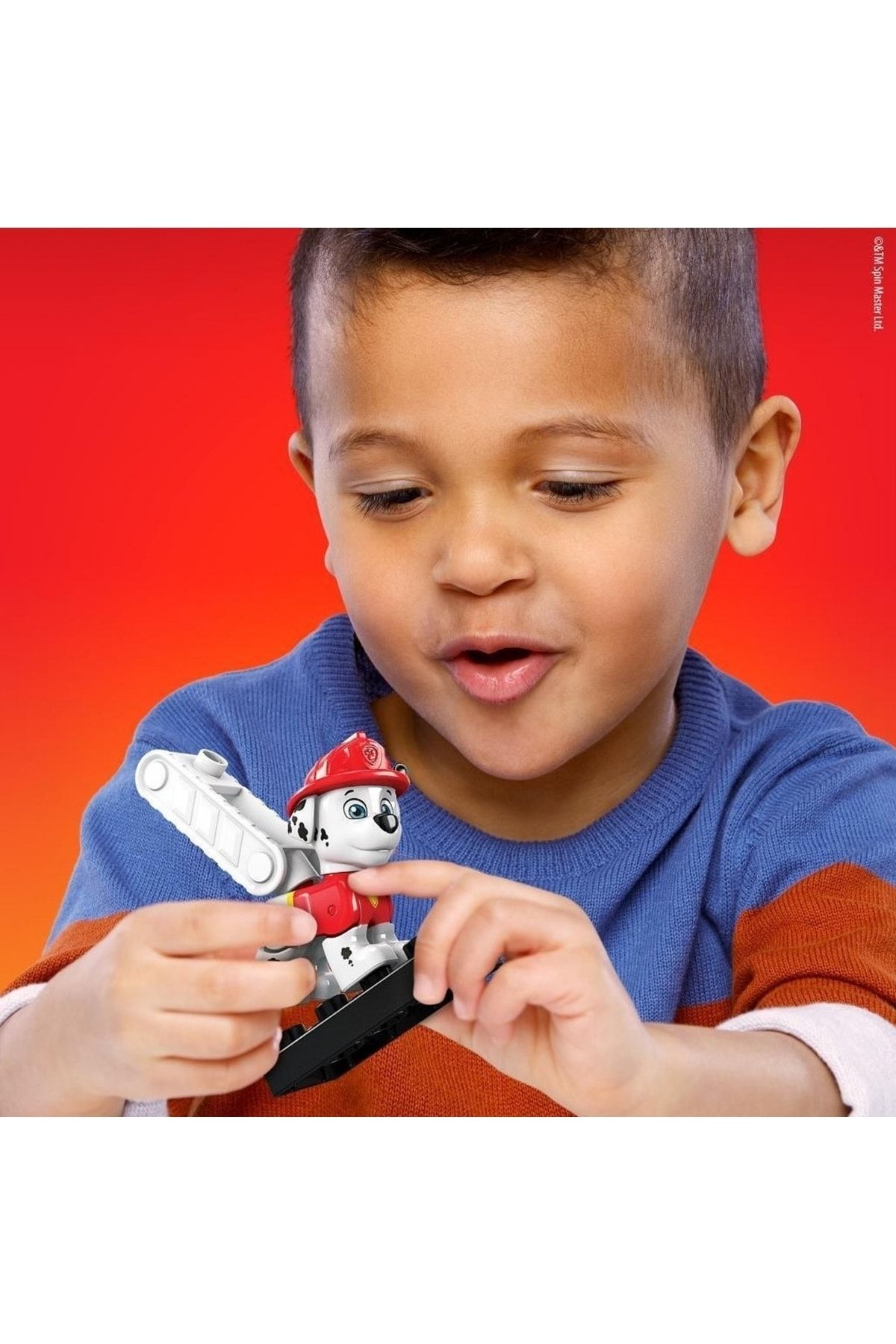 mattel-Paw Patrol Lego Duplo Compatible Marshall Marcus Figure Licensed Original Mega Bloks Toy Figure 5