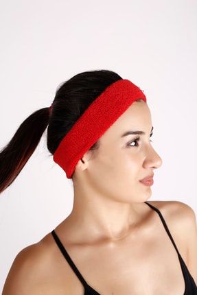 Kırmızı Sporcu Saç Bandı Ter Bandı Bandana Headband 202213