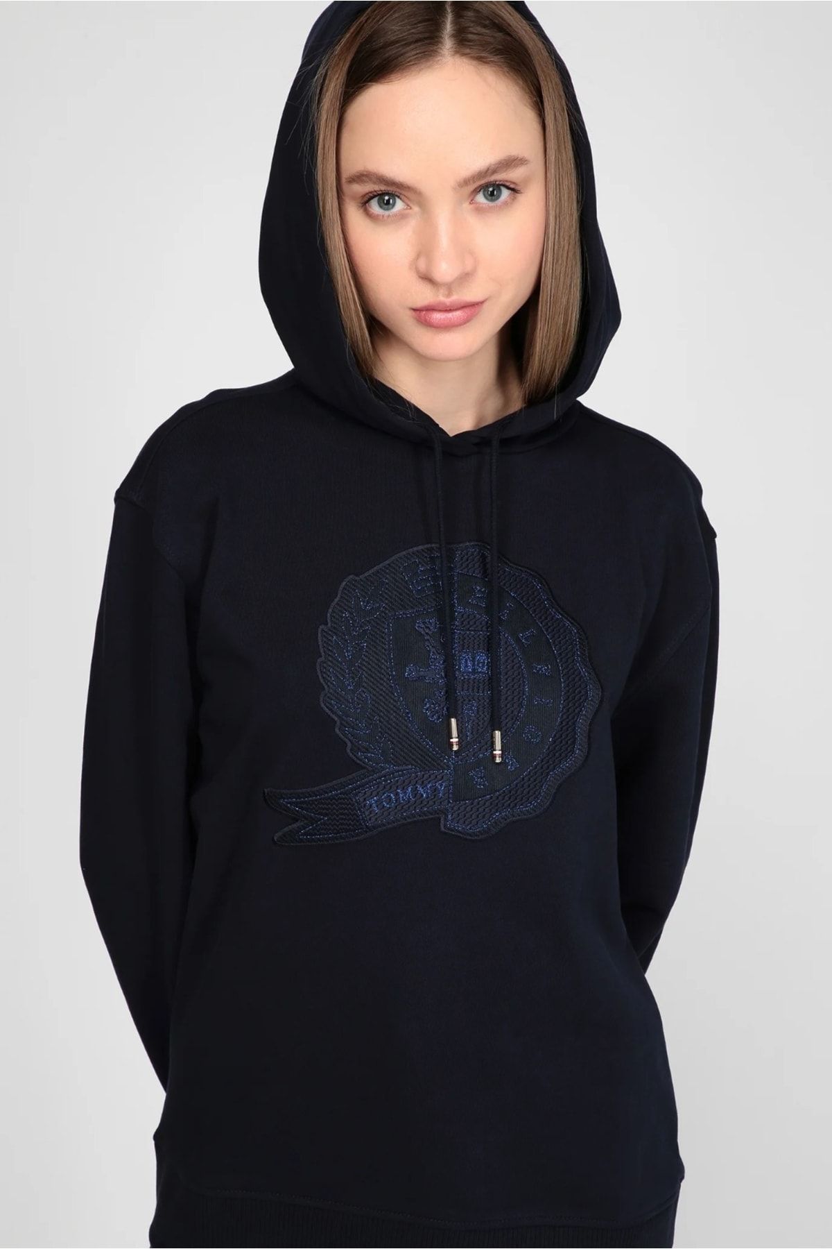 Tommy hilfiger sale navy hoodie women's