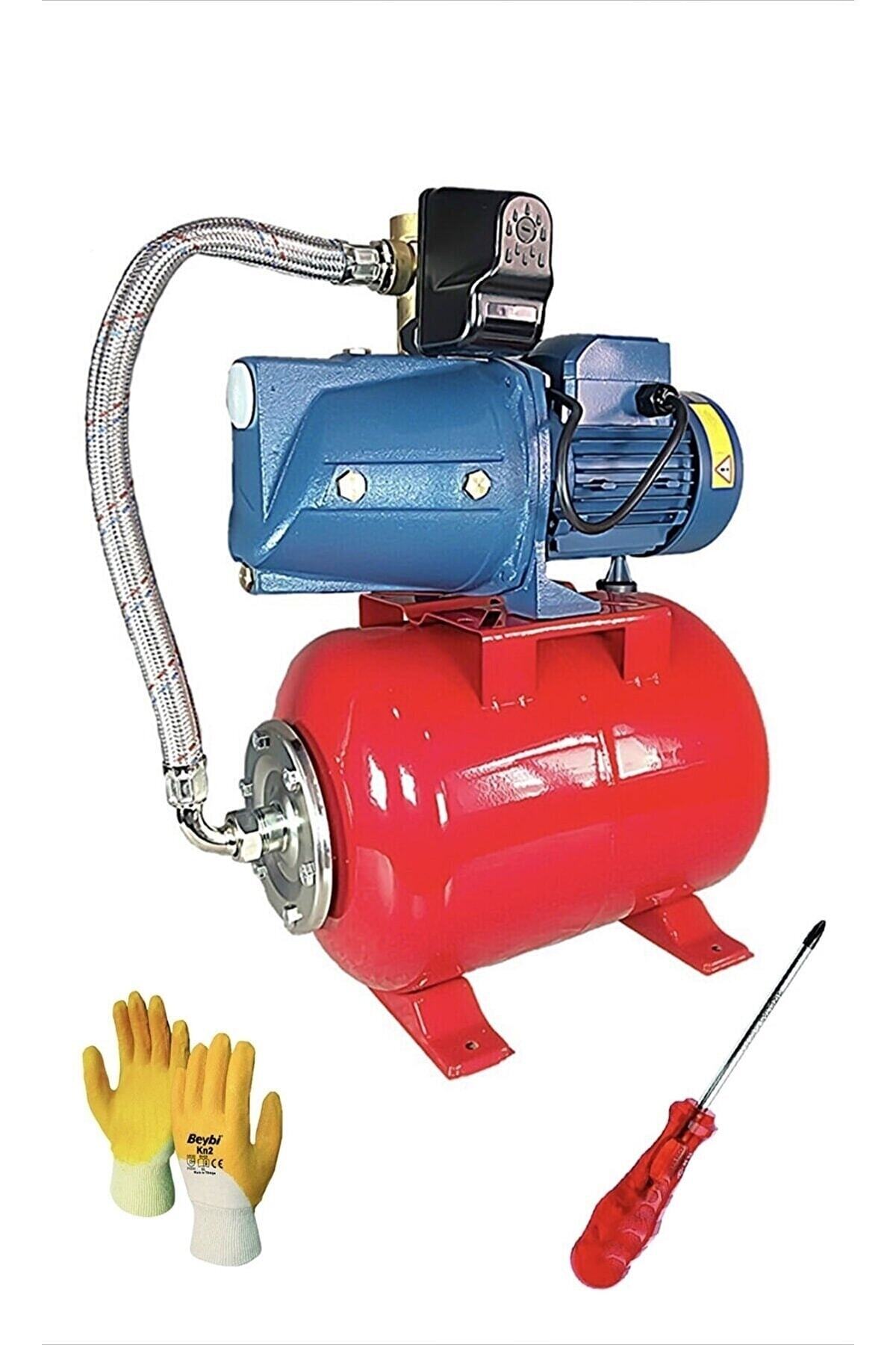 Germany Steel Jet Bakır Sargılı 2 Hp 5 Kat 6 Daire 50 Litre Yatay Tanklı Hidrofor Ev Tipi Otomatik Hidrofo