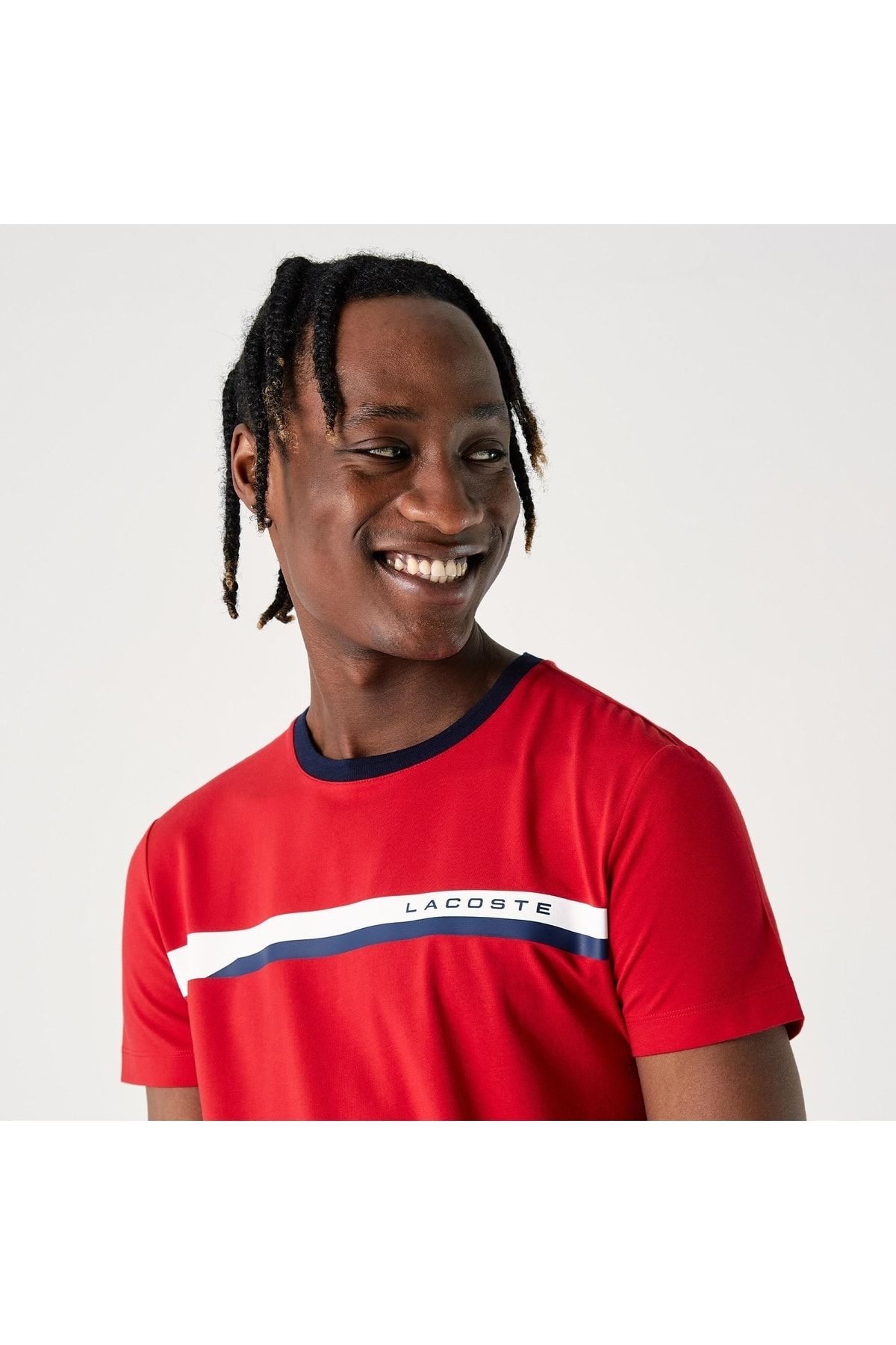 تی شرت قرمز مردانه TH0223 23K Lacoste