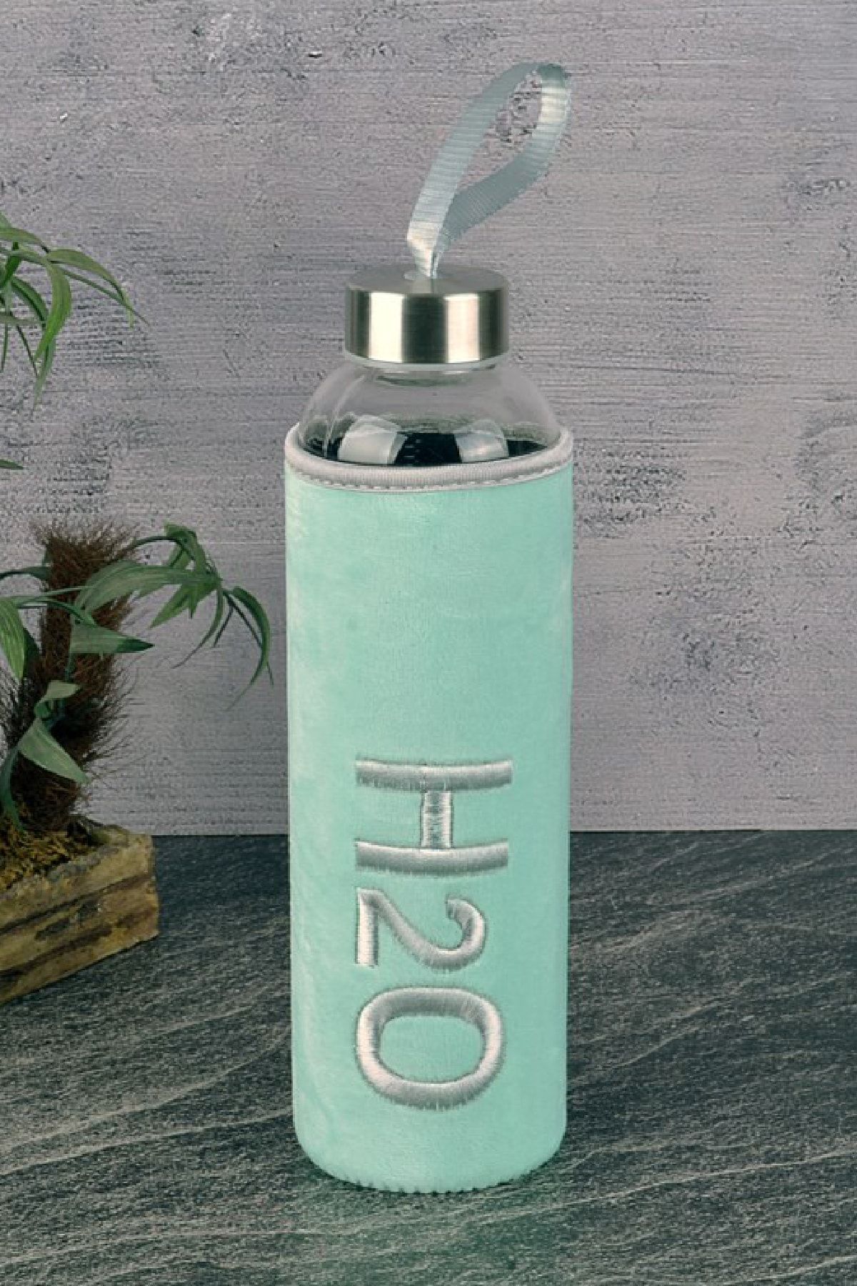 Tohana-قارورة زجاجية بغطاء من القطيفة H2O سعة 600 مل 1