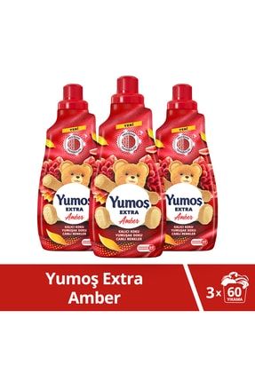 Extra Konsantre Çamaşır Yumuşatıcısı Amber 1440 Ml 60 Yıkama 3 Adet SET.UNİ.2884