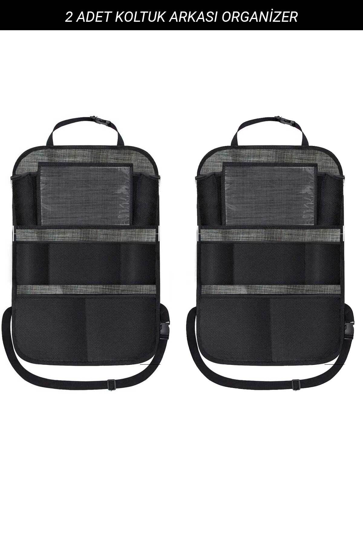 BabySafe Araba Koltuk Arkası Eşya Düzenleyici Organizer Koltuk Arkası Koruyucu Tablet Cepli 2adet Grey fotoğrafı 3 (önizleme)