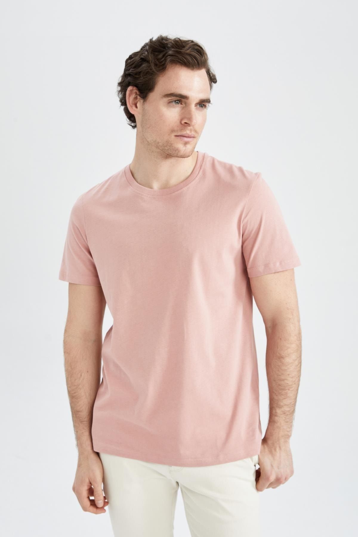 DeFacto T-Shirt Rosa Regular Fit