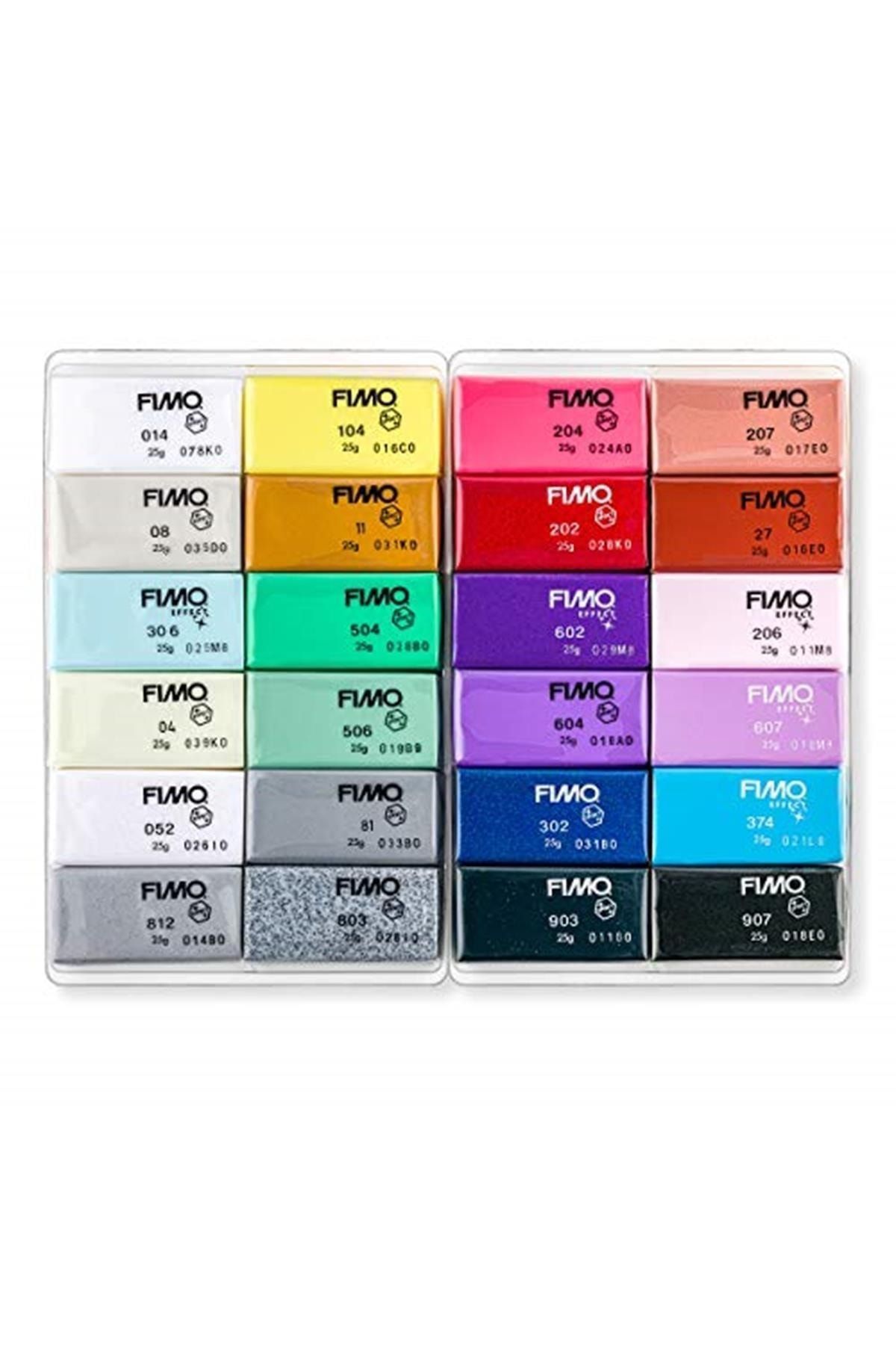 Scrikss-Fimo 8013 C241 Fimo Effect Modeling Clay 25 Gr. 24 Blocks Multi Pack 2