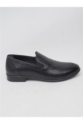 Siyah Zımbalı Hakiki Deri Erkek Klasik Ayakkabı Chelsy P7762S5920