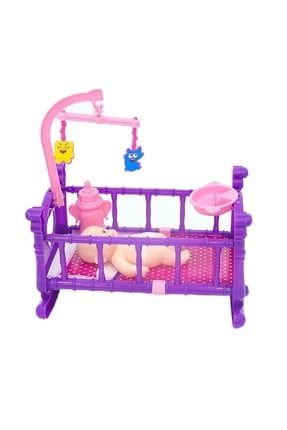 Kız Çocuk Oyuncakları Oyuncak Beşik Yatak Beşikli Bebek,evcilik P4998S3705
