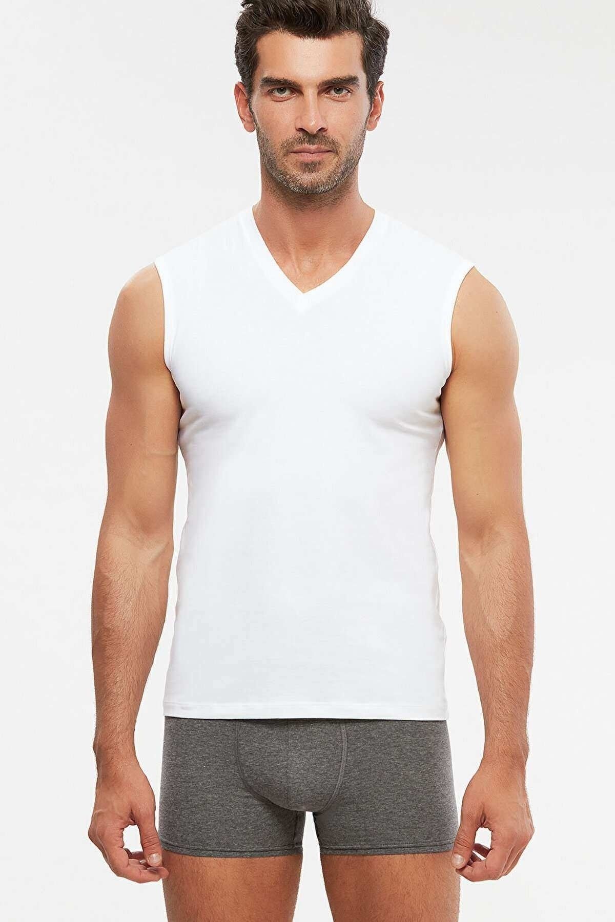 Kom-Francesco V-Neck Cotton Men's Undershirt (2 Pack) 1