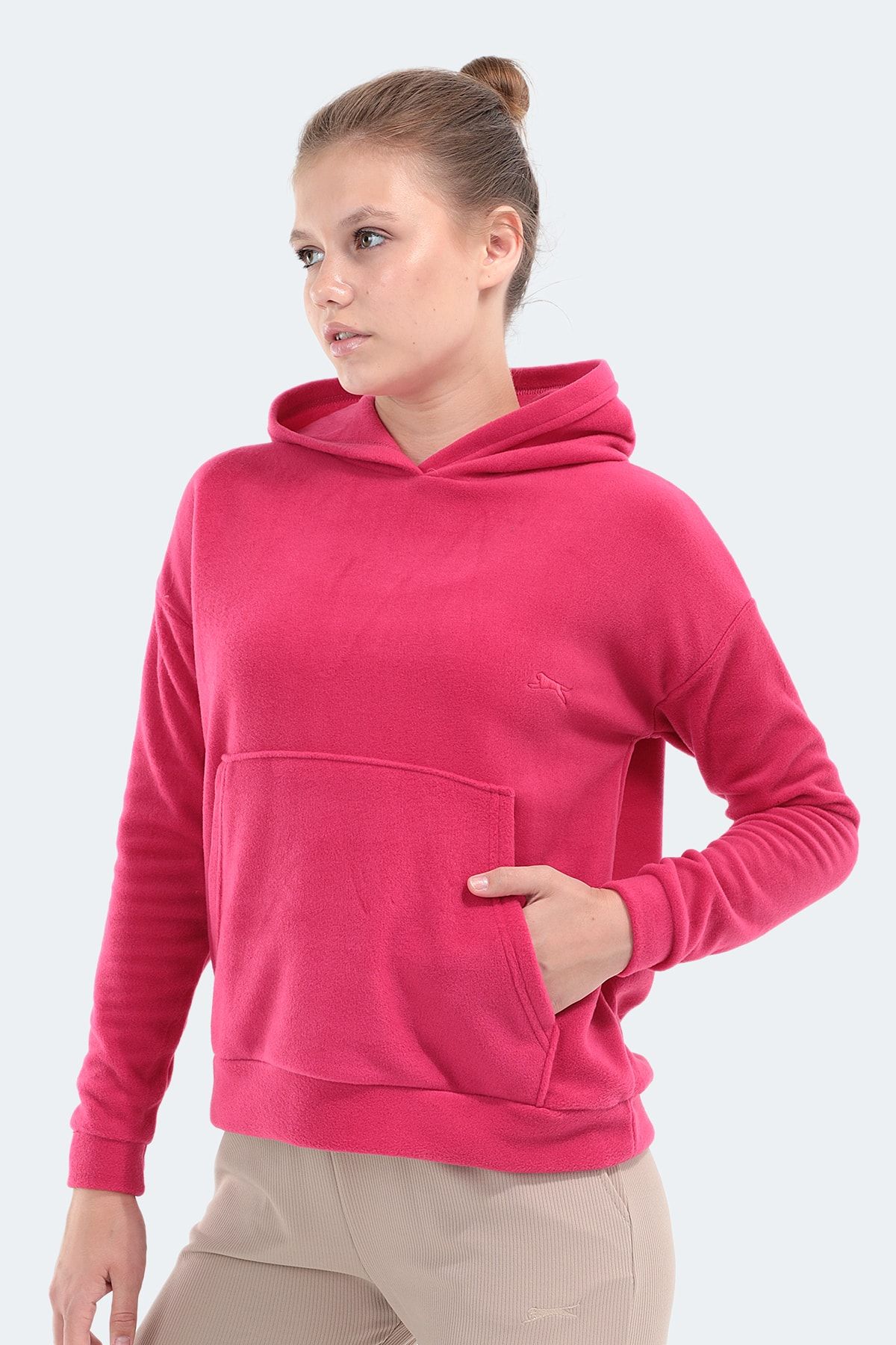 Женские флисовые брюки Slazenger Sassa цвета фуксии TYC00551979289