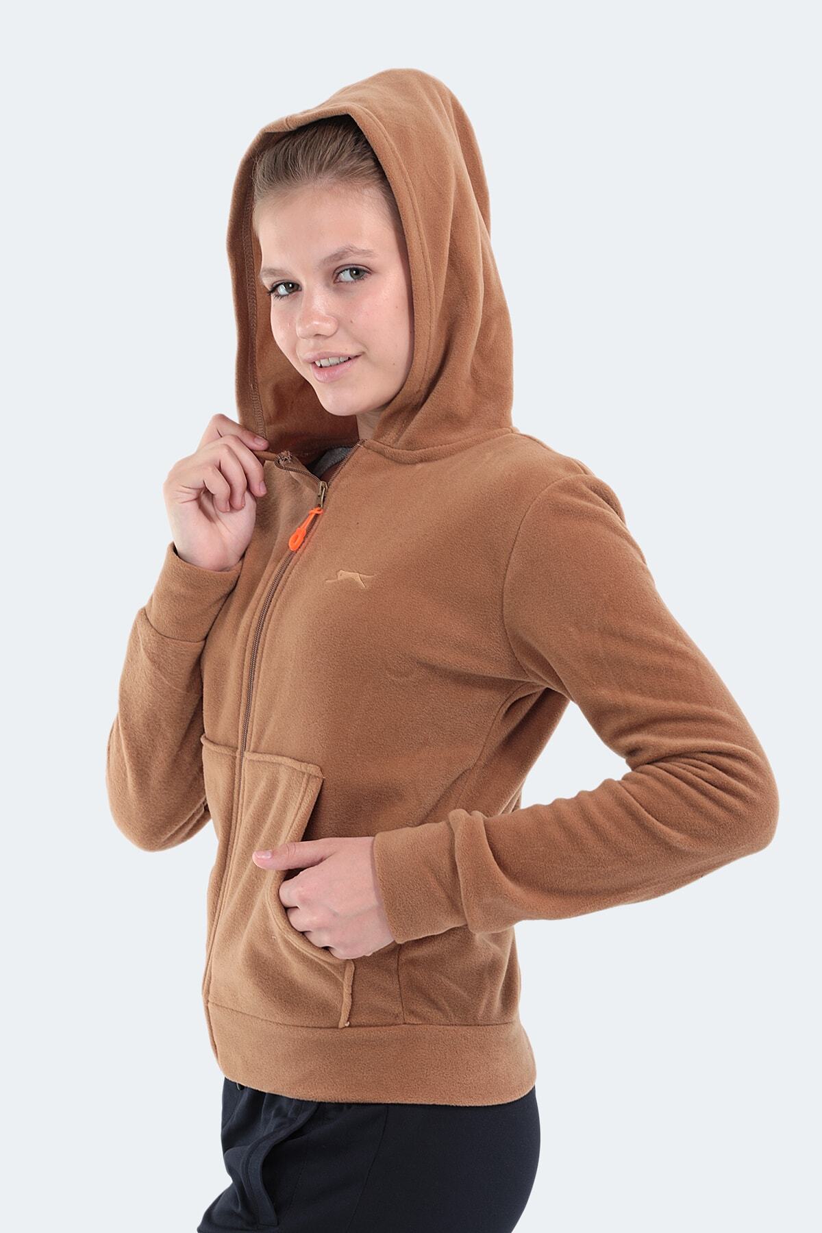 Slazenger Sofal I Kadın Polar Sweatshirt Toprak görsel 6