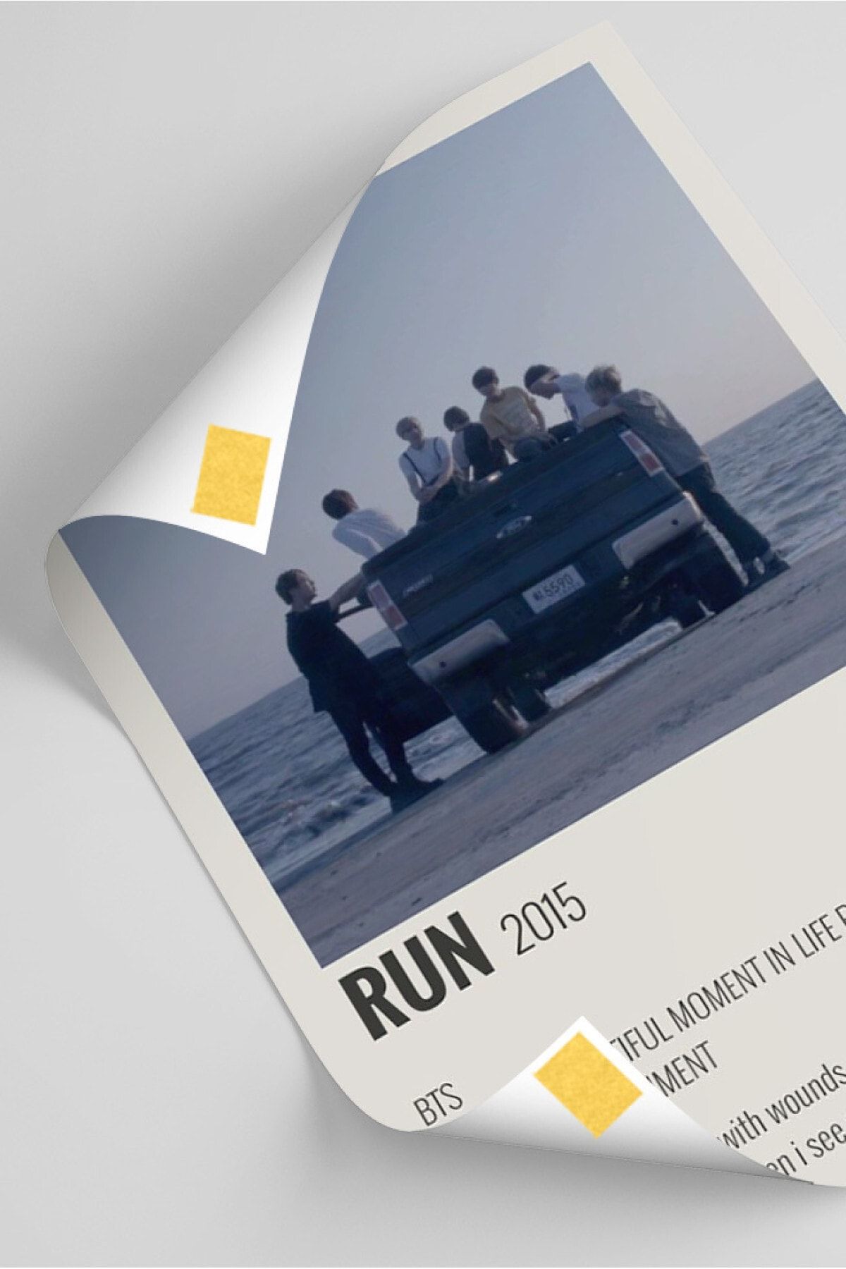 Bts Run Kpop K-pop Info Card Bilgi Kartı Minimalist Poster