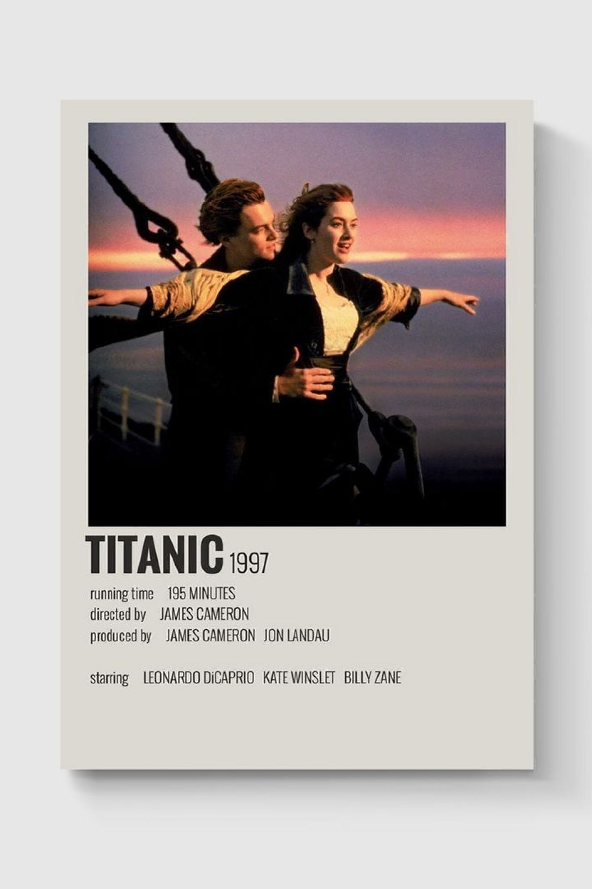 DuoArt Titanic Film Info Card Bilgi Kartı Minimalist Poster