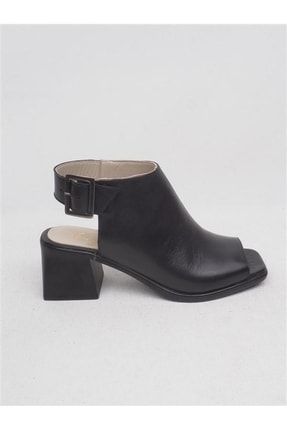 Siyah Hakiki Deri Kadın Sandalet Chelsy P7847S4796