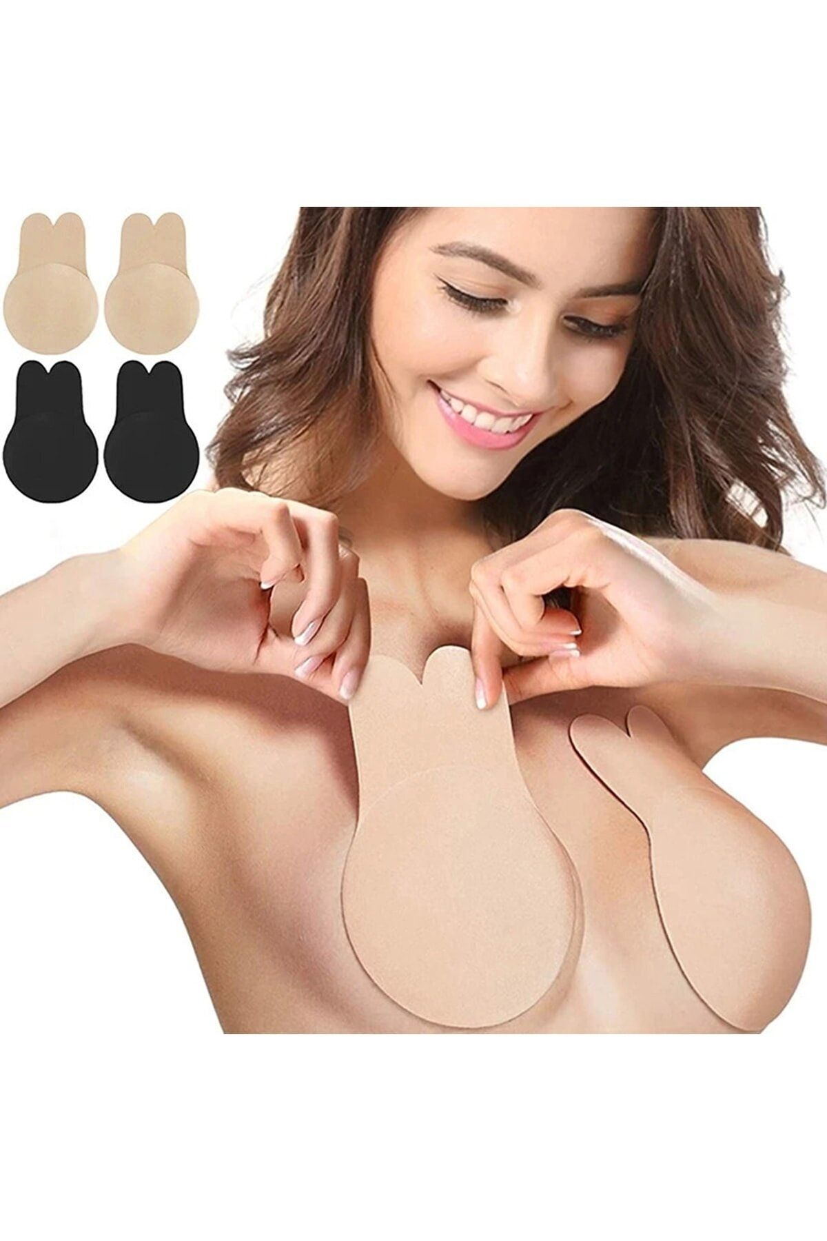 LELINTA Women's Self Adhesive Invisible Silicone Push Up Strapless Stickers  Bra, Butterfly Shape
