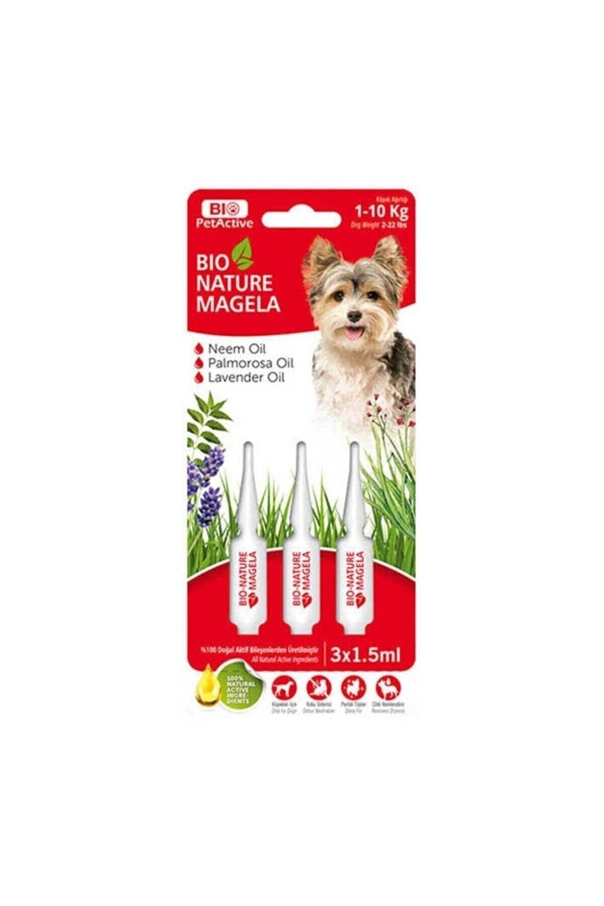 Bio PetActive Bio Nature Magela Köpek Damlası Bit Ve Pire 1-10 Kg 3x1,5 ml