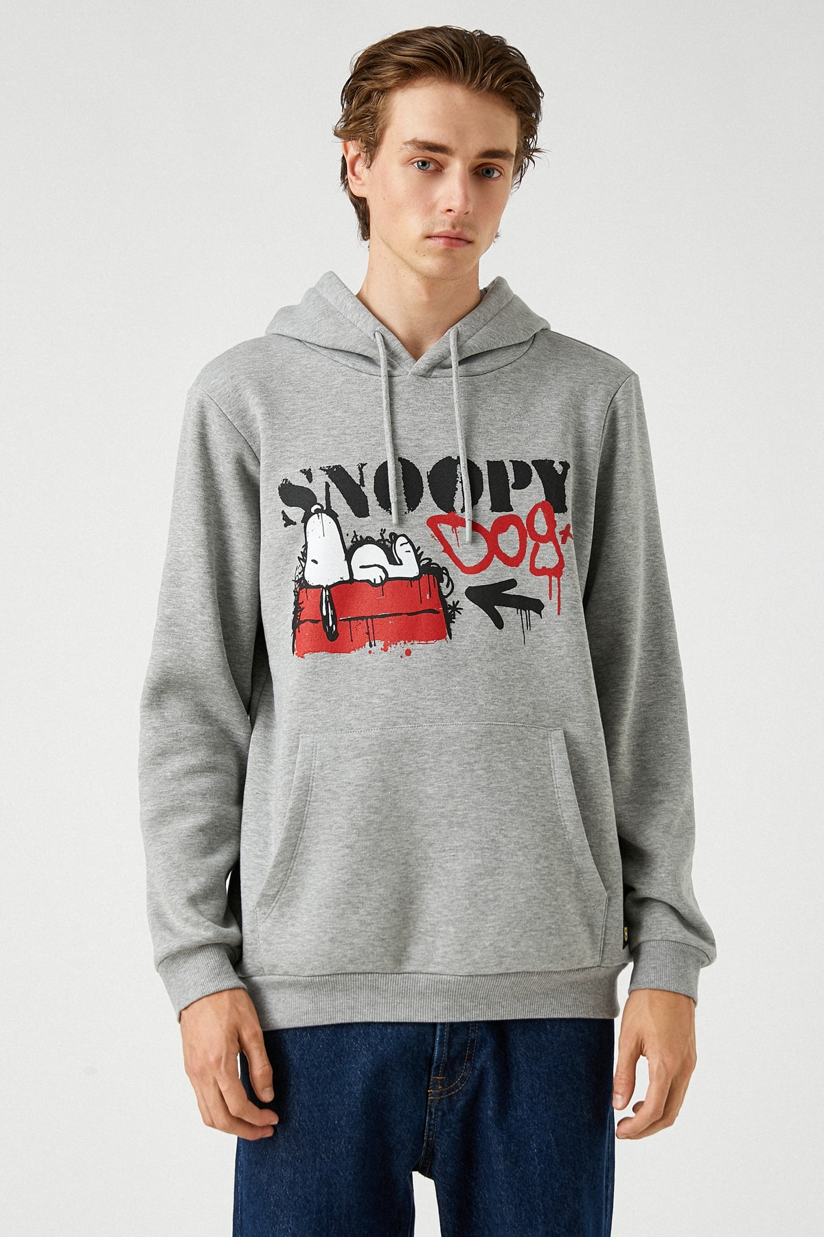 سویشرت مردانه خاکستری کوتون | 3WAM70524MK اورجینال - تصویر 3