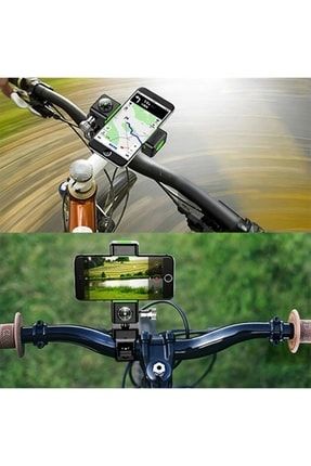 Bisiklet Telefon Tutucu Sağlam Tutuş Pusulalı Led Işıklı Scooter Için Uyumlu holder-q004