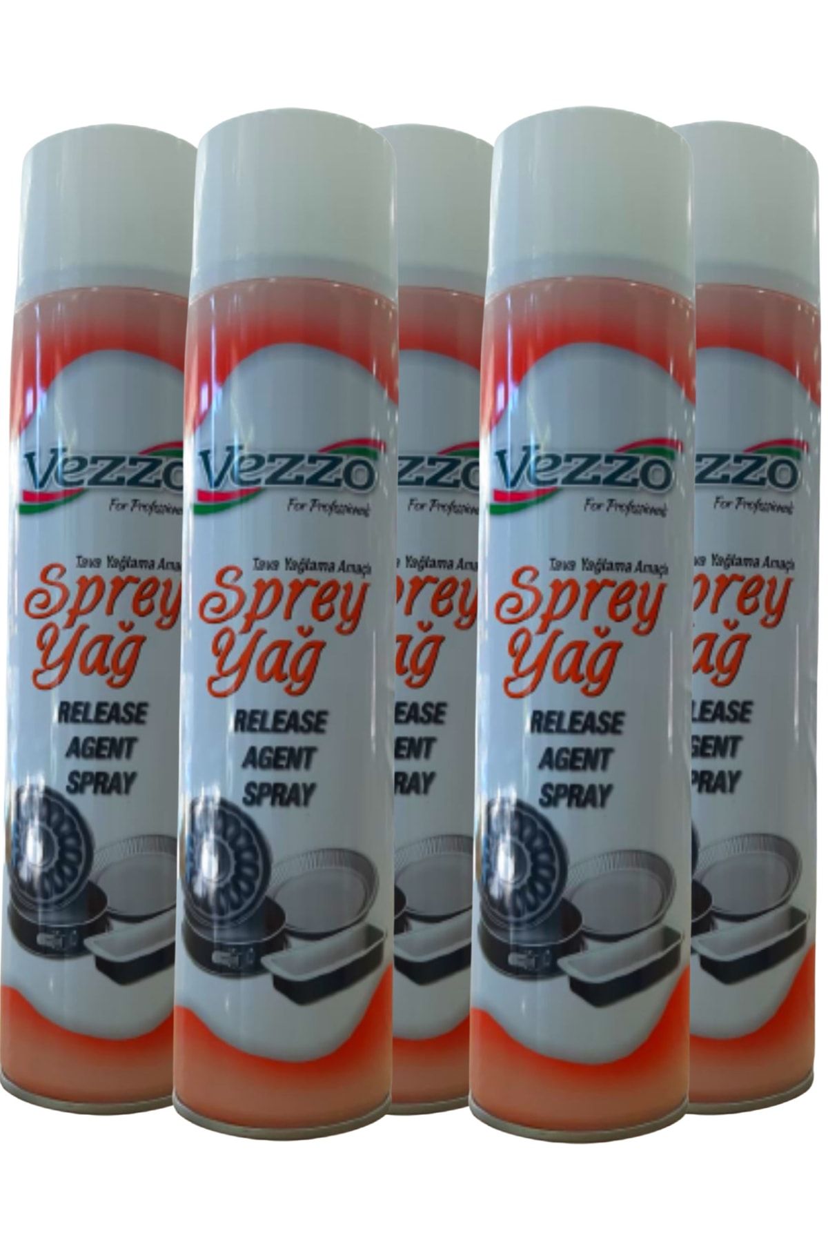 PASTRY PLANET 5 Li Set Tava Yağı Sprey (5X600 ML)